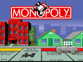 Monopoly title screen for Super Famicom